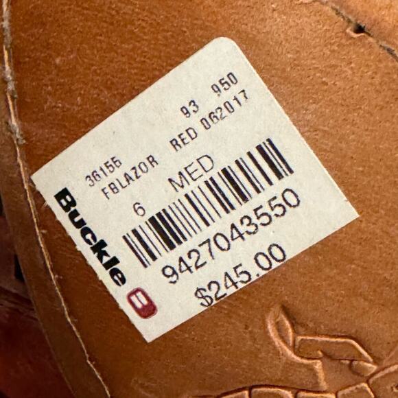 Freebird Steven Women's Lazor Leather Boots Leather Soles Red Size 6 NWOB - Picture 10 of 12